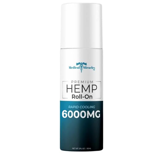 Medical Miracles| New Hemp Oil Roll On – Ideal Relief for Muscles, HIPS, Joints, Neck, Back, Elbows,...